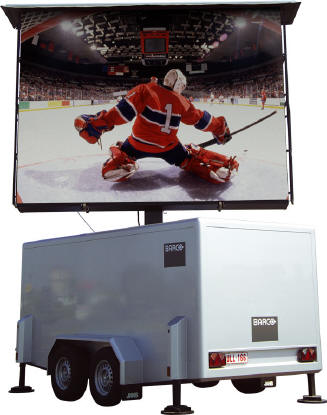 mobile led video wall 9x12 feet barco b-10